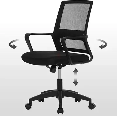 Ergonomic Mesh Office Chair with Lumbar Support  Swivel