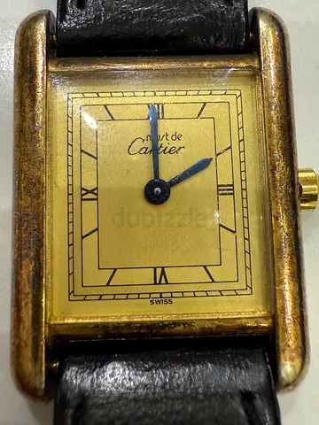 Sterling Silver Cartier Vermeil Argent 925 Must De Cartier Tank Authentic