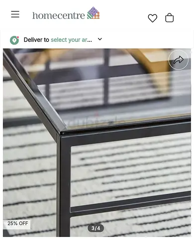 Sleek Glass Top Coffee Table with Modern Metal Frame