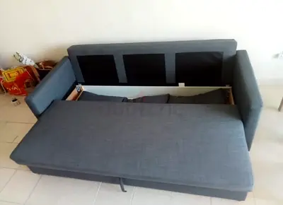 Versatile Grey Sofa Bed with Storage