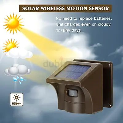 eMACROS Solar Driveway Alarm Sytem Wireless Long Range Outdoor Weather Resistant Motion Sensor