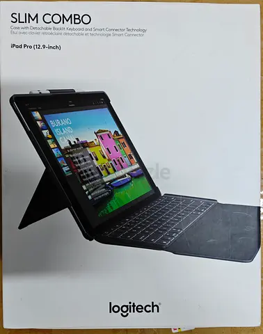 Logitech Slim Combo Keyboard Case for Apple iPad Pro 12.9 inch (1st  2nd Gen Brand New Never Used