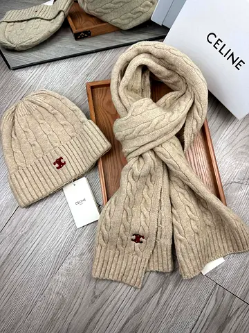 CELINE BEANIE AND SCARF SET