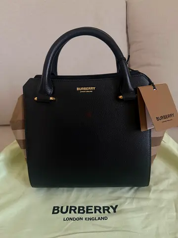 Burberry Bag New Leather Handbag Original with Receipt