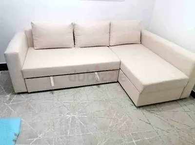 L shape sofa com bed storage corner