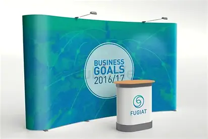 Business Exhibition Stand with Branded Backdrop