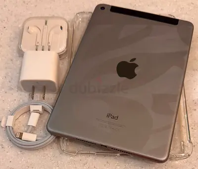 iPad Mini 4,128GB,Wifi  Cellular,Space Grey with Case,Screen Guard,EarPods  20W Fast Charger