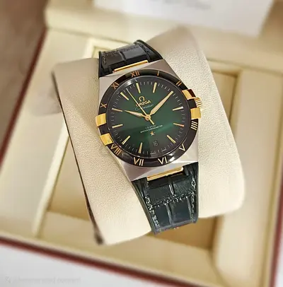 Elegant Omega Seamaster with Green Dial