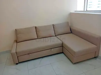 L shape sofa com bed storage friheten