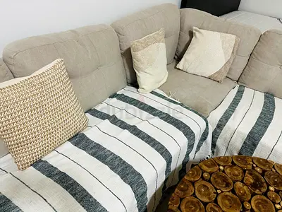 Cozy Modern Sofa Set with Decorative Pillows