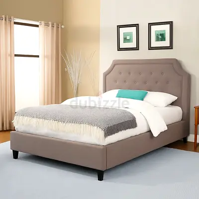 Single Bed 90 * 190, Upholstered Bed with Slatted Frame and Headboard, Upholstered Bed with Height-a