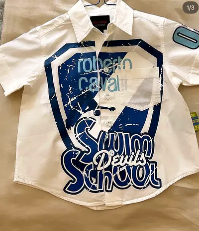 Authentic roberto cavali shirt boy