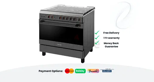 Cooking Range Toshiba 90/60cm Gas Cooker with Oven | 1-Year Warranty