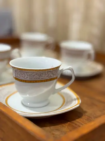 Elegant Antique Tea Set Cups