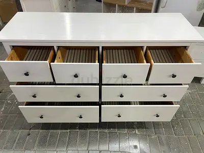 Ikea Charming White Wooden Dresser with Spacious Drawers
