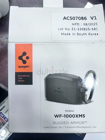Sony WF-1000XMF with Spigen Rugged Armor Case for Sony WF-1000XM5 Earbuds- used only 2days