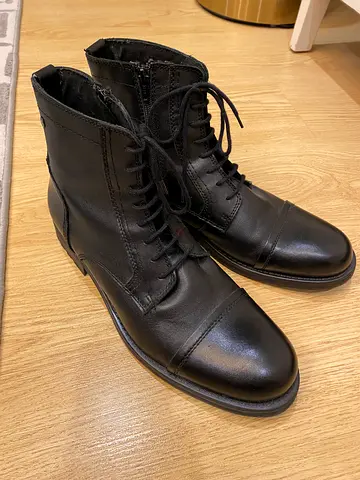 Jack  Jones men’s leather army boots NEW