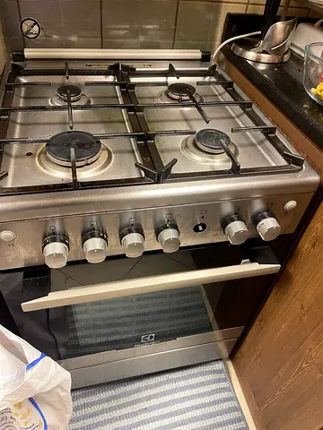 Electrolux 4 Gas Burners Cooker EKG613A1OX Stainless Steel 60X60 CM