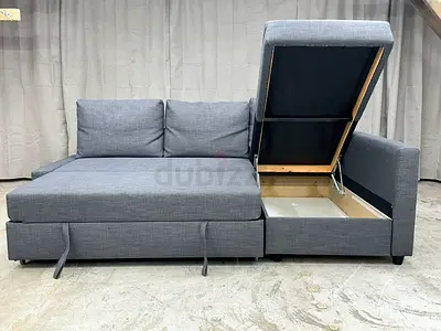 Comfortable Grey Sofa Bed with Storage