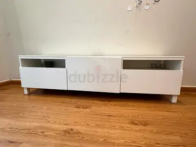 Modern White TV Stand for Sale