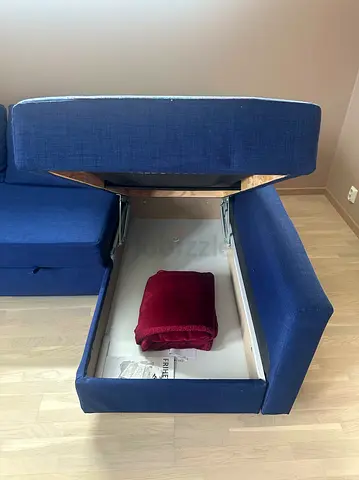 Comfortable Blue Sofa Bed with Storage
