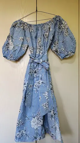 Blue White Stripe dress