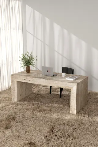 Stunning Travertine Study Table for Sale