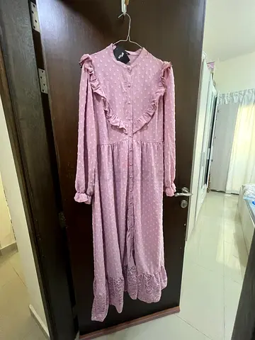 Ladies casual wear gown in pink | Feeding friendly gown |  centrepoint