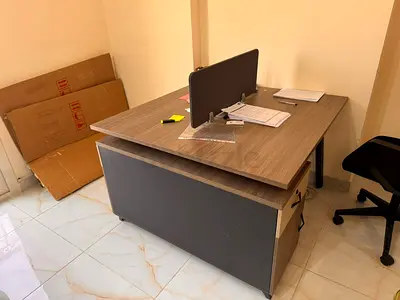 2 Tables, Comfortable Black Offi and Sofa for Sale (MOVING OUT SALE)