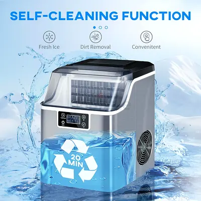 Effortless Ice Maker with Self-Cleaning Feature