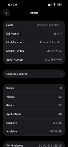 Apple iPhone 15 Pro Max - 256GB, Great Condition