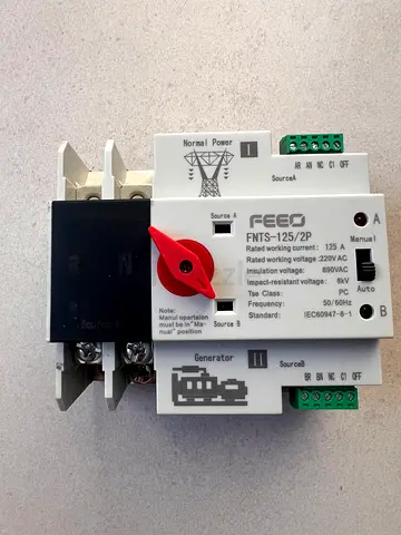 Dual power automatic transfer switch