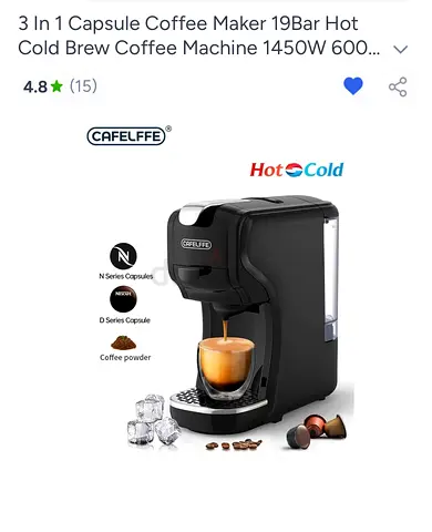 CafèLffee 3 In 1 Capsule Coffee Maker
