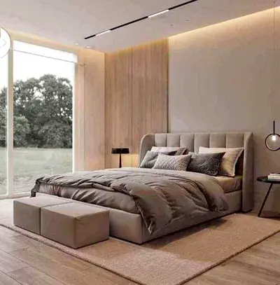 Elegant Modern Bed with Cozy Bedding