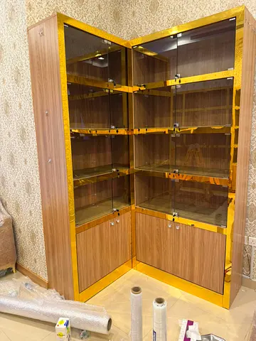 Wood cabinets