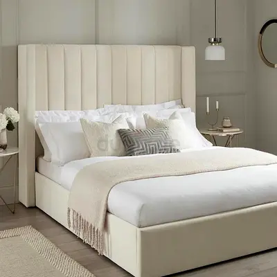 Elegant and Cozy Cream Upholstered Bed