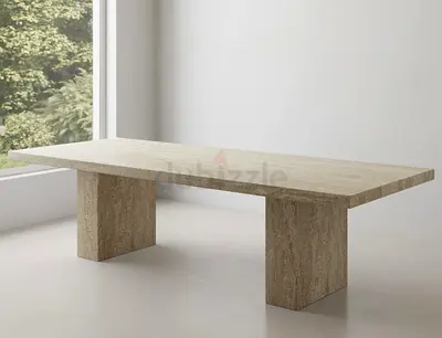 Modern Travertine Dining Table