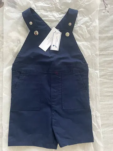 Jacadi Stylish Navy Blue Overalls shorts for Kids - new with tag  packaging - size 24months