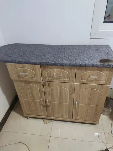 Cupboard and iron stand