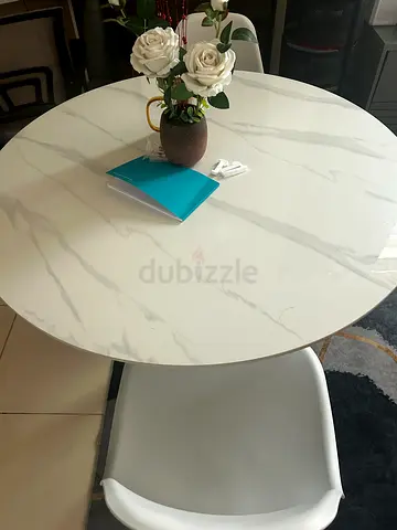 Elegant Marble Top Dining Table