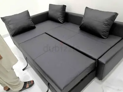 L shape sofa com bed storage