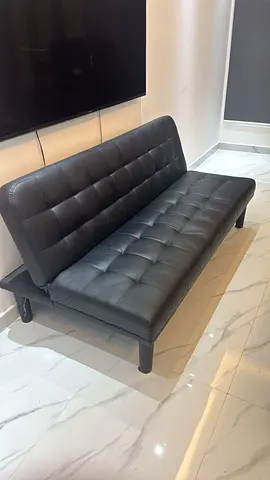 Home Center Comfortable Black Foldable Sofa Bed - Urgent Sale