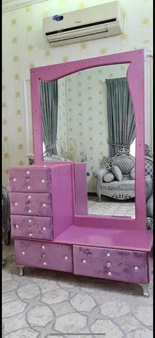 Charming Pink Dresser with Mirror