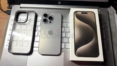 Apple iPhone 15 Pro 128gb NATURAL TITANIUM in Excellent Condition lady owned