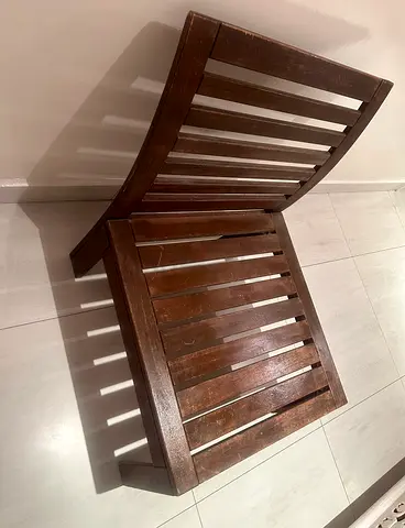 Solid wooden robust outdoor chair