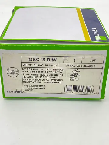 Leviton OSC15-RIW Ceiling Motion Sensor - Like New