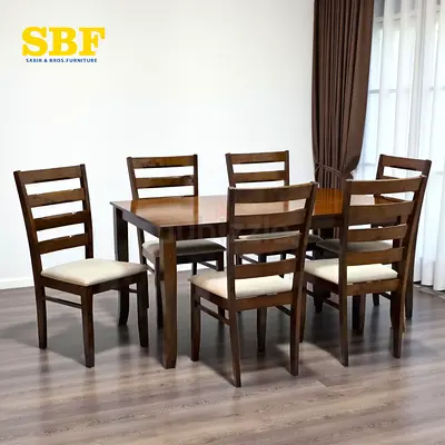 Wooden Dining Set with Comfortable Chairs