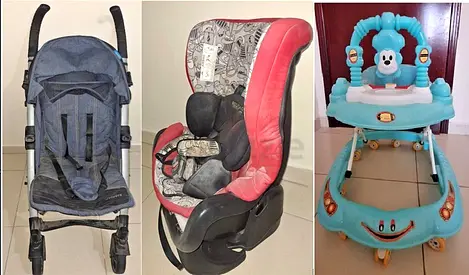 Baby Staller, Car Seat, Walker For Sale
