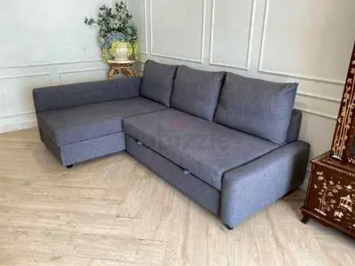 Comfortable Grey Sectional Sofa with Storage