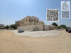 Villa for rent on a corner of two streets with external parking that fits more than 12 cars.   Close